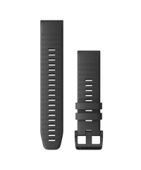 Garmin QuickFit 22 Watch Band - Grey Silicone w Black