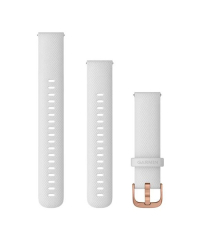Garmin Quick Release Bands (18 mm) -White with Rose Gold Hardware