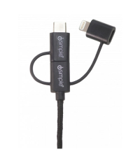 iSimple uLinx 3 in 1 Charging Sync Cable – Black