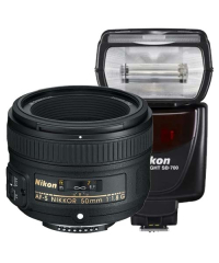 Nikon 50mm f/1.8G Lens and SB-700 Flash