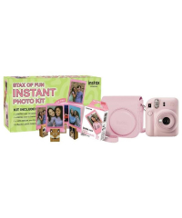 Fujifilm Instax Mini 12 Case & Film Bundle (Pink)