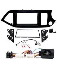 Aerpro FP8552K Double Din Black Install Kit for Kia Picanto