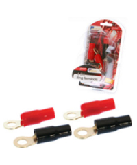 Aerpro AP4GRT 4GA Ring Terminals 2RD/2BLK