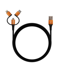 Hahnel 3-in-1 USB Cable - Lightning, Micro USB & USB-C
