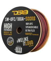 DS18 18-GA OFC 100% Copper Speaker Wire Red - 500 Feet