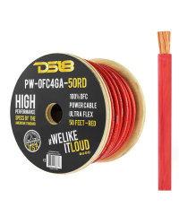 DS18 PW-OFC4GA 4GA OFC Power Cable (PER METRE) - Red