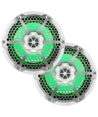 DS18 NXL-8M 8" 375W 2-Way RGB Marine Speakers - White
