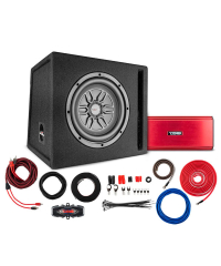 DS18 Package 12" 900W Subwoofer w Ported Box and Amp