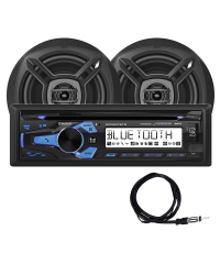 Dual MCP1237BTB Marine CD BT Stereo w Speakers Pack - Black