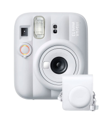 Fuji Instax Mini 13 Instant Camera & Case - Clay White