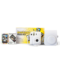 Fujifilm Instax Mini 12 Case & Film Bundle - Clay White