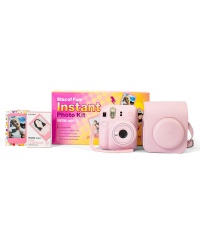Fujifilm Instax Mini 12 Case & Film Bundle - Pink