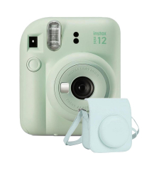 Fujifilm Instax Mini 12 Instant Camera w Case - Mint Green