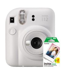 Fujifilm Instax Mini 12 w 20 Instax Mini Films - Clay White