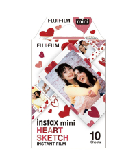 Fujifilm Instax Mini Film Heart Sketch - 10 Sheets