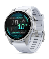 Garmin Fenix 8 Smartwatch - Silver w Whitestone Band