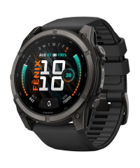 Garmin Fenix 9 Sapphire AMOLED Smartwatch - Carbon Grey DLC Titanium w Black Band 51mm