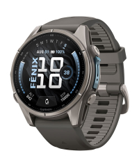 Garmin Fenix 9 Sapphire AMOLED Smartwatch - Titanium w Pebble Grey Band 43mm