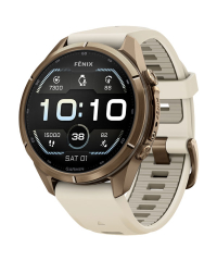 Garmin Fenix 9 Pro Sapphire AMOLED Smartwatch - Autumn Gold Titanium w Cream/French Grey Band 43mm