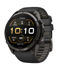 Garmin Fenix 9 Pro Sapphire AMOLED Smartwatch - Carbon Grey DLC Titanium w Black/Pebble Grey Band 51mm