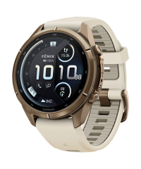 Garmin Fenix 9 Pro inReach Sapphire AMOLED Smartwatch - Autumn Gold Titanium w Cream/French Grey Band
