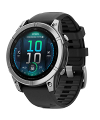 Garmin Fenix E Watch - Stainless Steel w Black