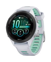Garmin Forerunner 265 Smart Watch - Black Bezel w Whitestone and Neo Tropic Band