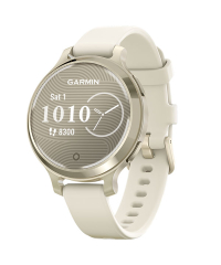 Garmin Lily 2 Active Smartwatch - Lunar Gold w Bone Silicone Band