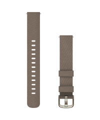Garmin Lily 2 Quick Release 14 Watch Band - Coffee Nylon w Cream Gold Hardware