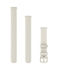 Garmin Lily 2 Quick Release 14 Watch Band - Bone Silicone w Lunar Gold Hardware