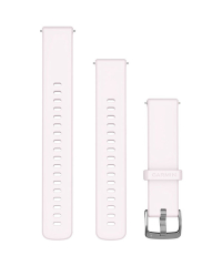 Garmin Quick Release 18mm Silicone Watch Band - Blush Pink w Silver Hardware