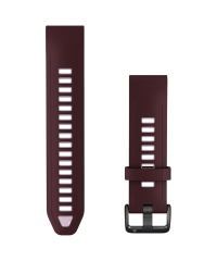 Garmin QuickFit 20 Silicone Watch Band -  Dark Cherry/Dust Rose