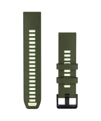 Garmin QuickFit 22 Silicone Watch Band - Olive Drab/Citron