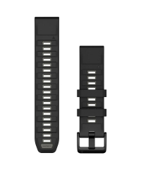 Garmin QuickFit 22 Silicone Watch Band - Black/Pebble Grey
