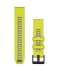 Garmin QuickFit 22 Silicone Watch Band - Amp Yellow/Graphite