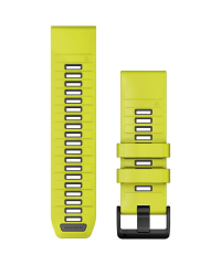 Garmin QuickFit 26 Silicone Watch Band - Amp Yellow/Graphite