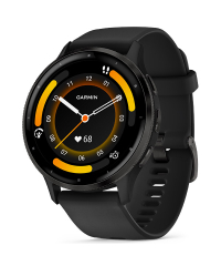 Garmin Venu 3 Slate Bezel w/ Black Case and Silicone Band