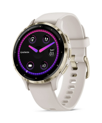 Garmin Venu 3S Soft Gold Bezel w Ivory Case