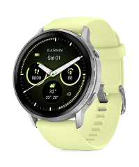 Garmin Venu 4 GPS Smartwatch - Silver w Citron Band 45mm