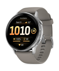 Garmin Venu 4 GPS Smartwatch - Silver w Silver Grey Band 45mm
