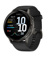 Garmin Venu 4 GPS Smartwatch - Slate w Black Band 45mm