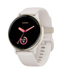 Garmin Vivoactive 5 Smart Watch Cream Gold Aluminium Bezel w Ivory Case