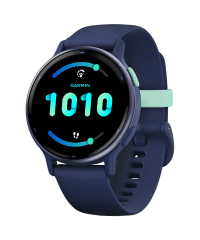 Garmin Vivoactive 5 Smart Watch Metallic Navy Aluminium Bezel w Navy Case
