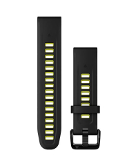 Garmin QuickFit 20 Silicone Watch Band - Black Electric & Lime (010-13279-03)
