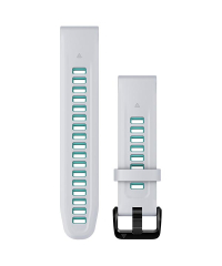 Garmin QuickFit 20 Silicone Watch Band - Whitestone & Aqua (010-13279-07)
