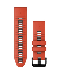 Garmin QuickFit 26 Silicone Watch Band - Flame Red & Graphite (010-13281-04)