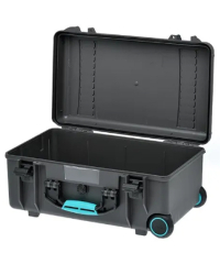 HPRC 2550W - Wheeled Hard Case Empty with Turquoise Handle (Grey)