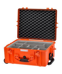 HPRC 2600W - Wheeled Hard Case with Second Skin Divider (Orange)