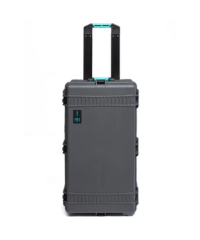 HPRC 2745W - Wheeled Hard Case with Cubed Foam (Grey) Kit with 4x Stainless Steel Clips  (*Kit*)