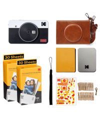 Kodak C210R Mini Shot 2 Retro Instant Camera Bundle - White